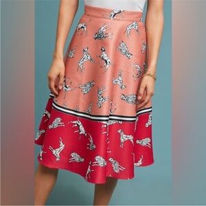 Anthropologie Dalmatian Print Skirt - size 0 NWT
